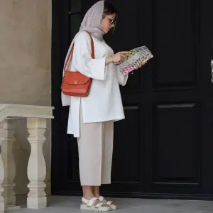 مانتو سفید پاییزه