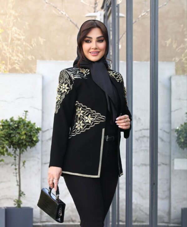 کت گلدوزی طلایی