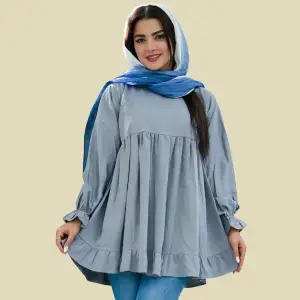 مدل مانتو چین دار برای افراد لاغر